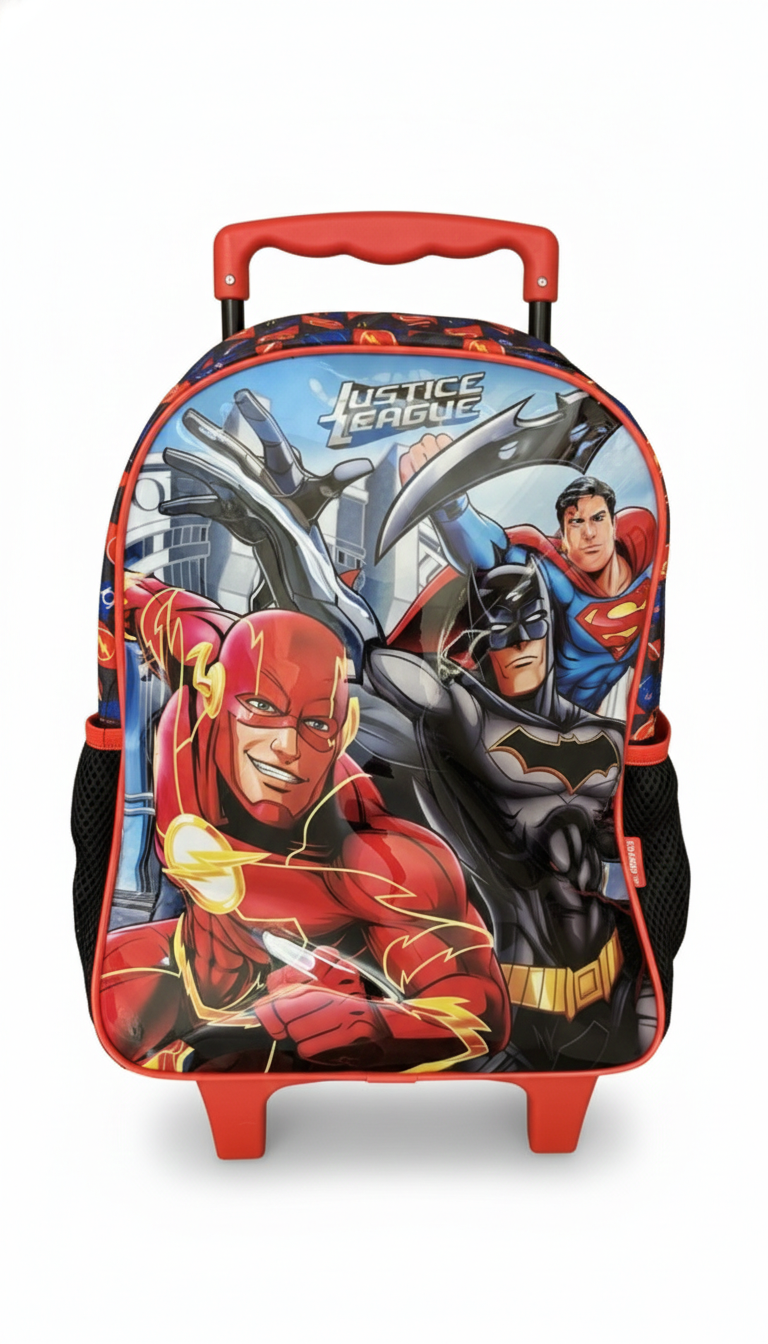 Mochila De Rodinhas Escolar Liga Da Justiça Xeryus