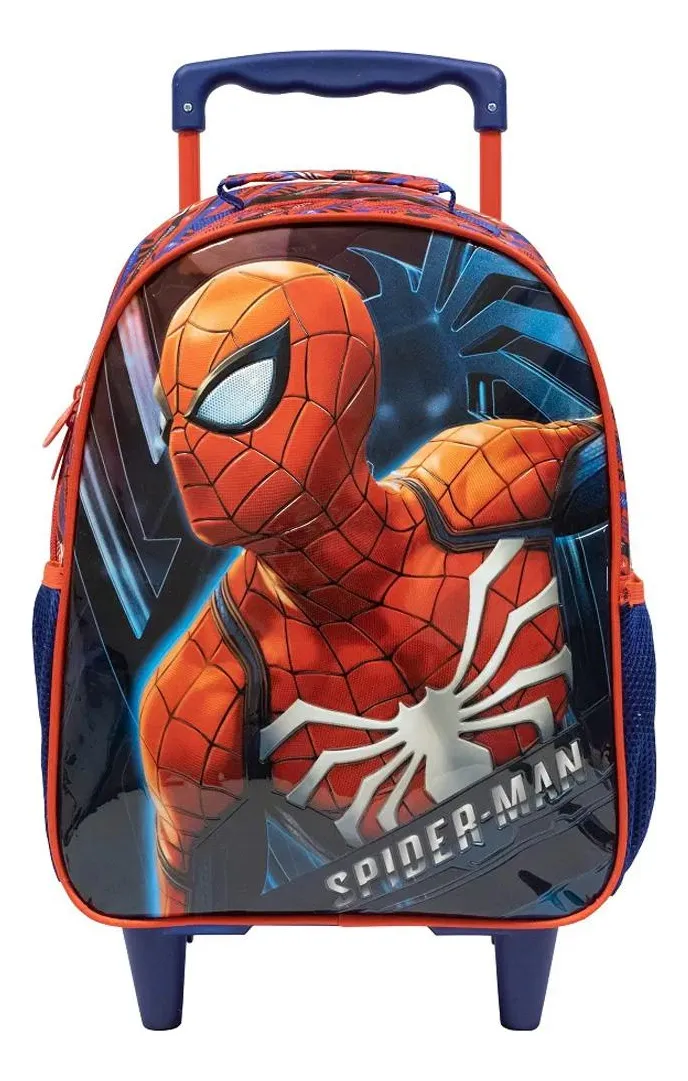 Mochila Com Rodinhas Escolar Xeryus Spider Man Pequena