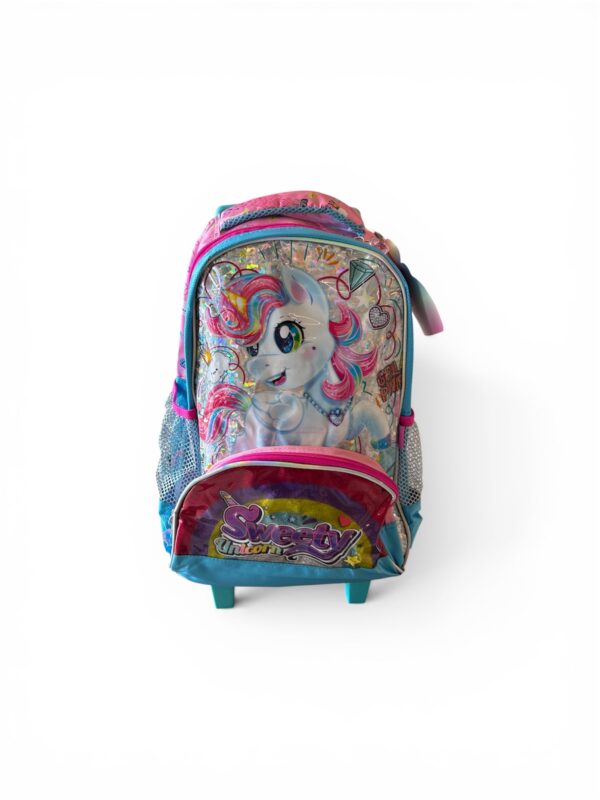 Kit Mochila Rodinha, Lancheira e Estojo Unicornio - FUSECO