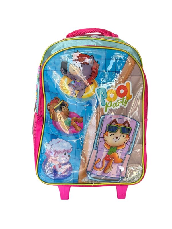Mochila com rodinhas Pool Party, infantil, feminina - Rocie