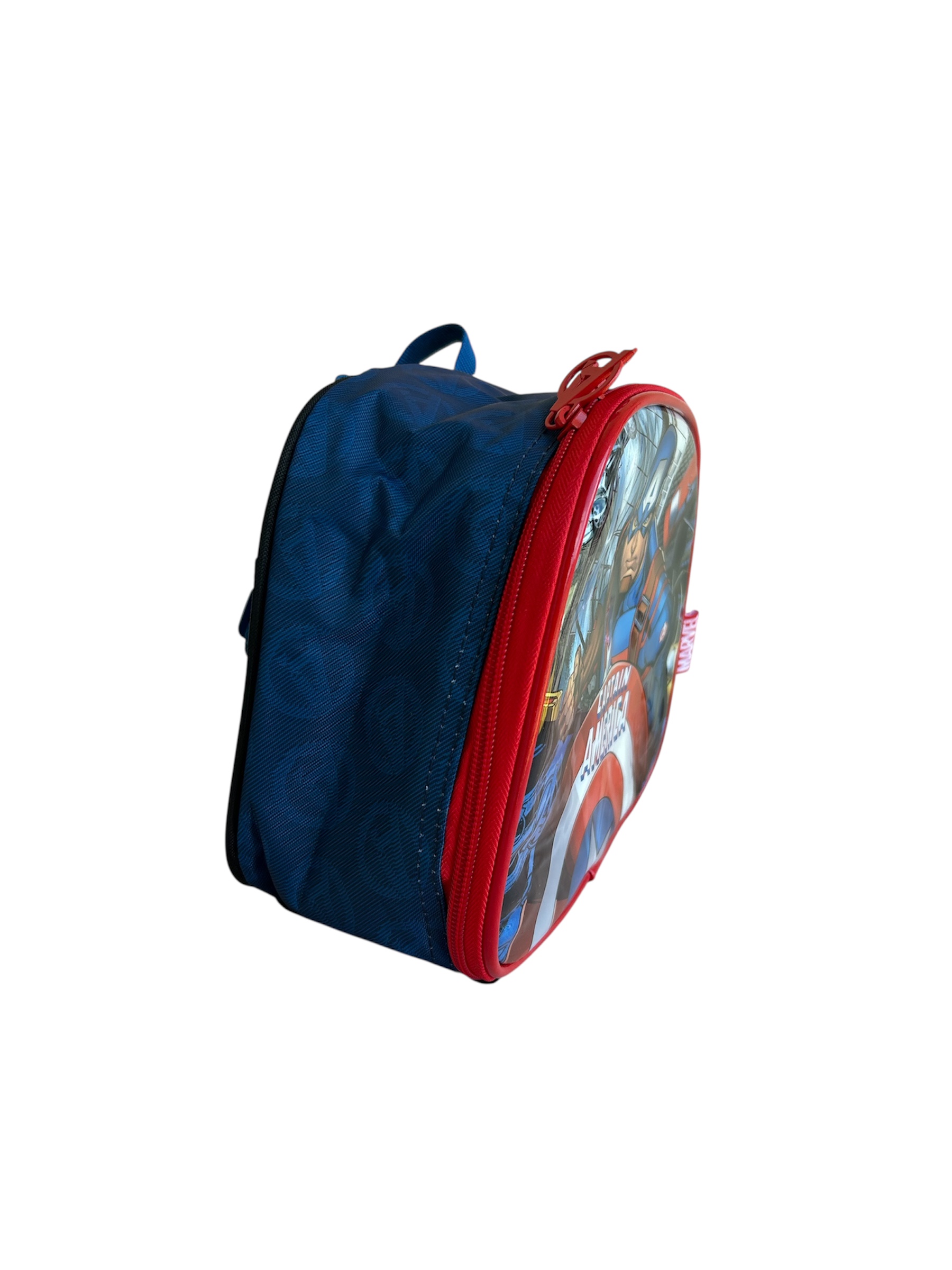 Kit Mochila Rodinha + Lancheira Luxcel Avenger Capitão América - Azul - Imagem 3